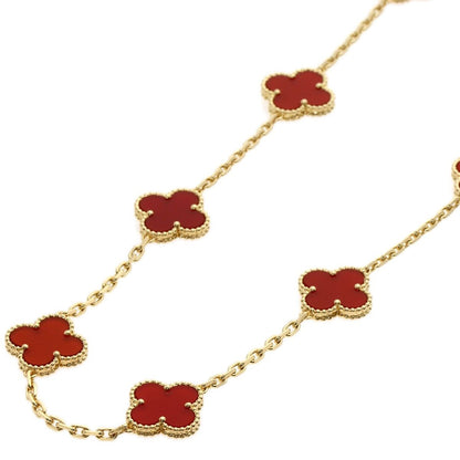 Van Cleef & Arpels Vintage Alhambra Canelian Necklace 18K