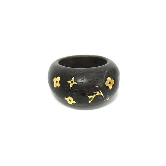 Louis Vuitton Ring Burg Sylvania Brown Gold Wood