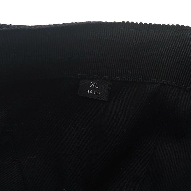 Gucci Cap Hat Sherry Line GG Canvas Black XL 60cm (23.62in)