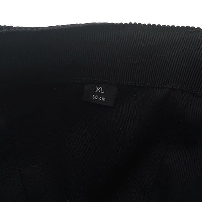 Gucci Cap Hat Sherry Line GG Canvas Black XL 60cm (23.62in)