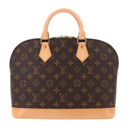 Louis Vuitton Monogram Alma Hand Bag Brown Gold PM