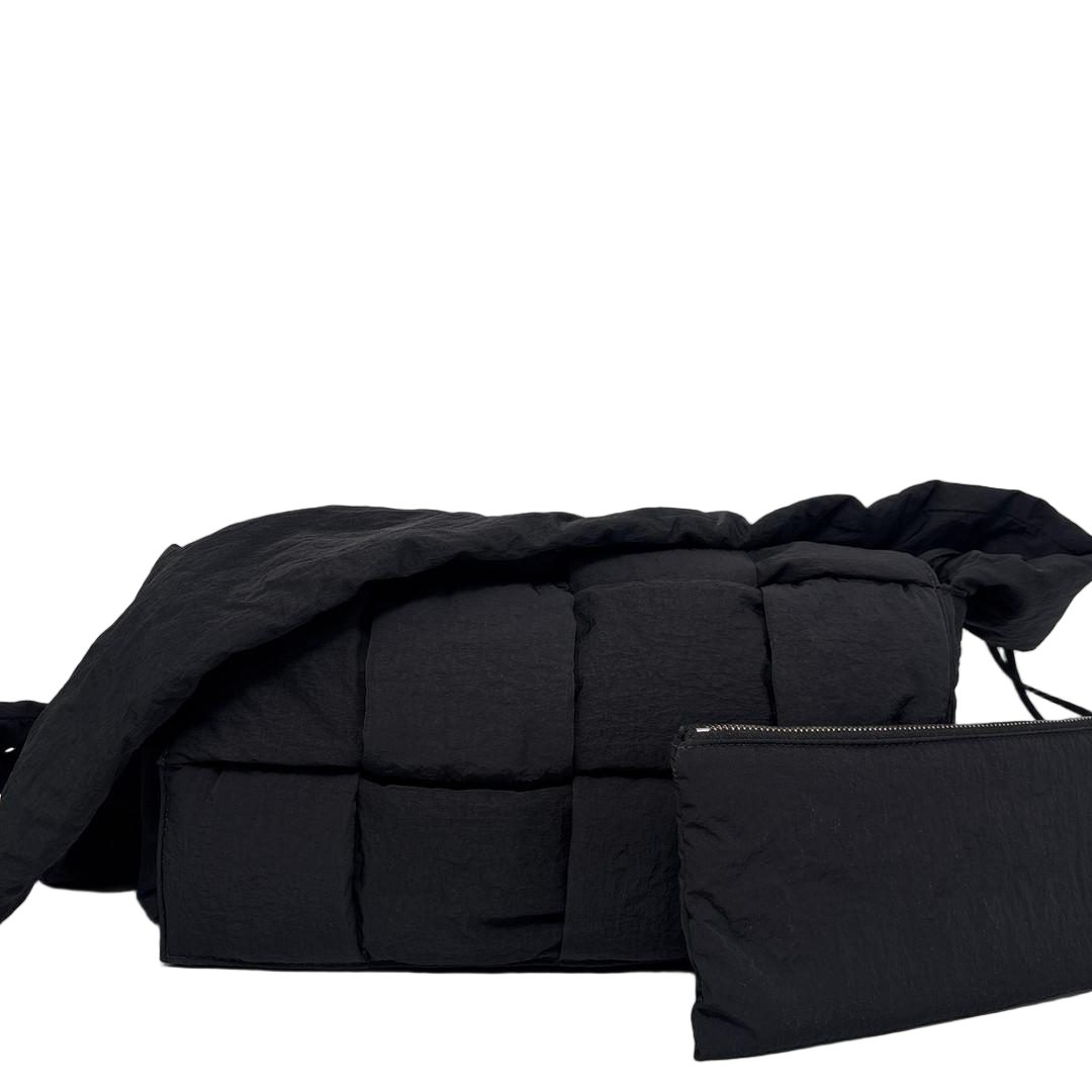Bottega Veneta IC Padded Tech Shoulder Bag Black