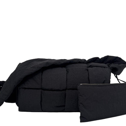 Bottega Veneta IC Padded Tech Shoulder Bag Black