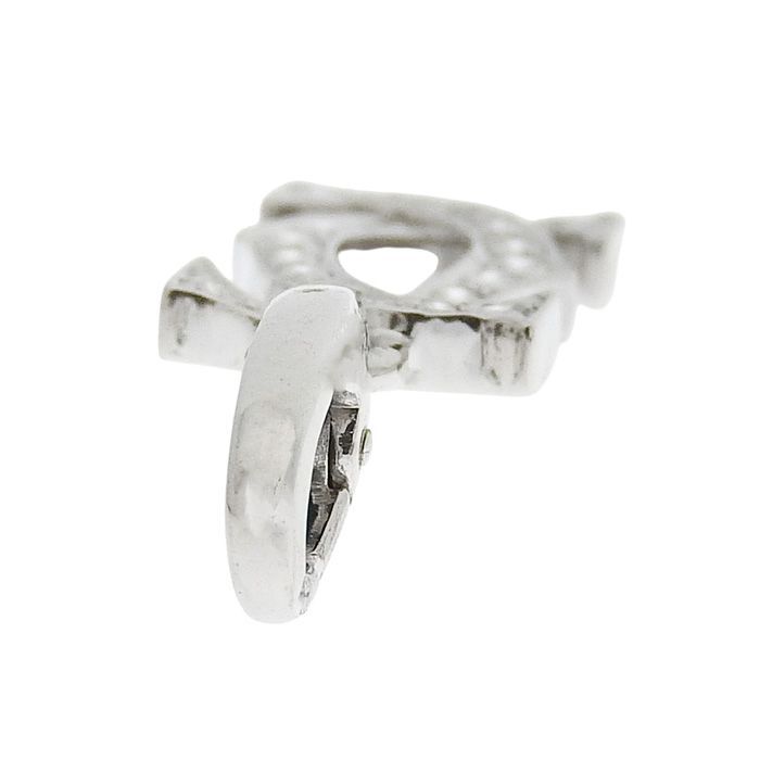 Cartier 2C Diamond Pendant Top 18K White Gold 750 White Gold Diamond Charm