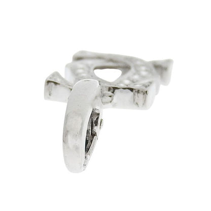 Cartier 2C Diamond Pendant Top 18K White Gold 750 White Gold Diamond Charm