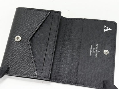 Louis Vuitton Business Card Holder With Depth Taiga Noir Black Envelope Carte