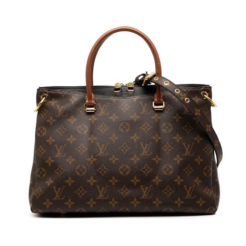 Louis Vuitton Monogram Pallas 2-Way Shoulder Bag Brown Noir Black