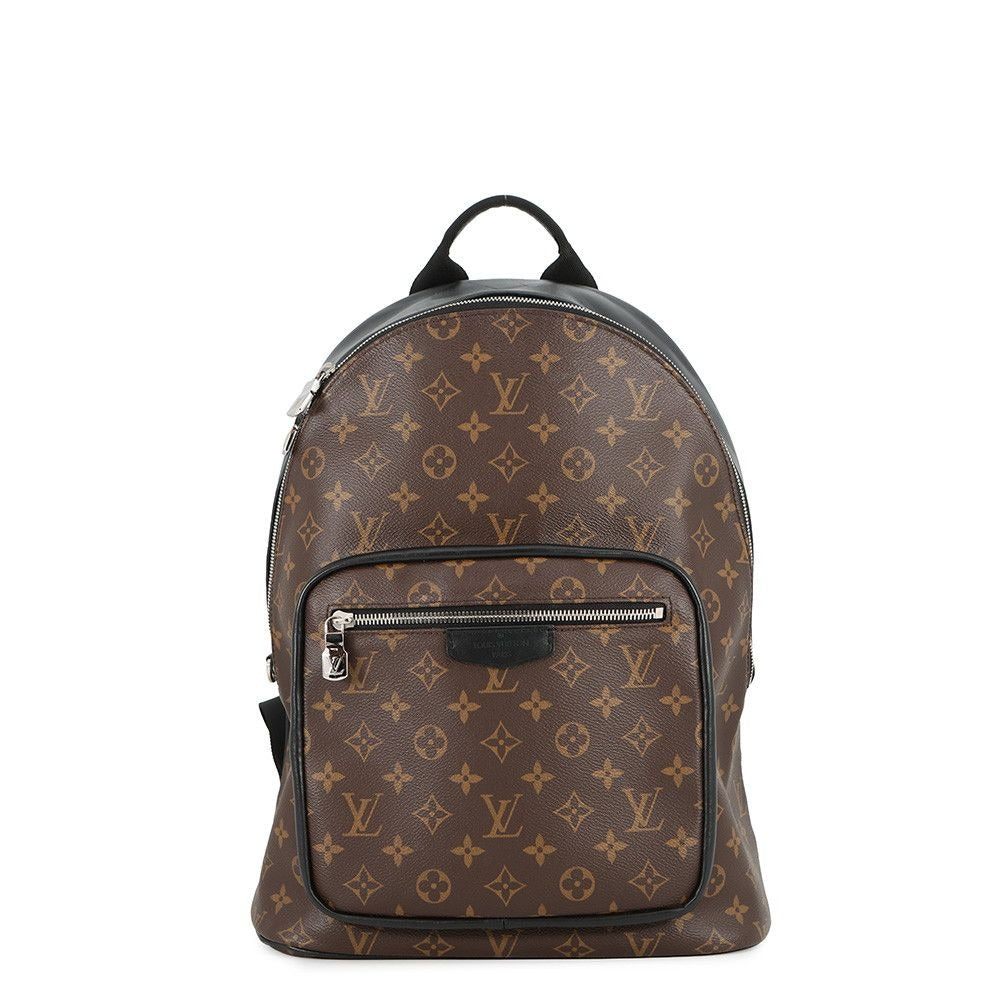 Louis Vuitton Backpack Monogram Macassar Josh NV Brown Noir Black