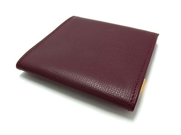 Cartier Must Line Leather Coin Case Coin Purse Ladies Men's Bordeaux