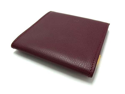 Cartier Must Line Leather Coin Case Coin Purse Ladies Men's Bordeaux