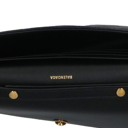 Balenciaga 781723 Crush Logo Leather Chain Wallet Shoulder Bag Women