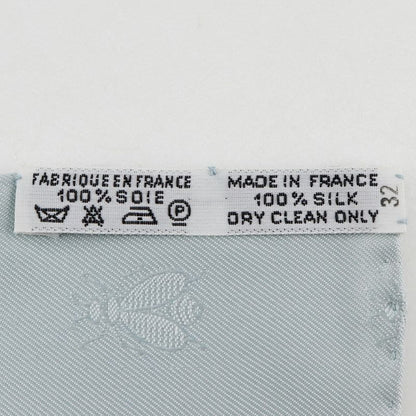 Hermes Carre 90 Napoleon Bee Silk Light Blue Women's Scarf