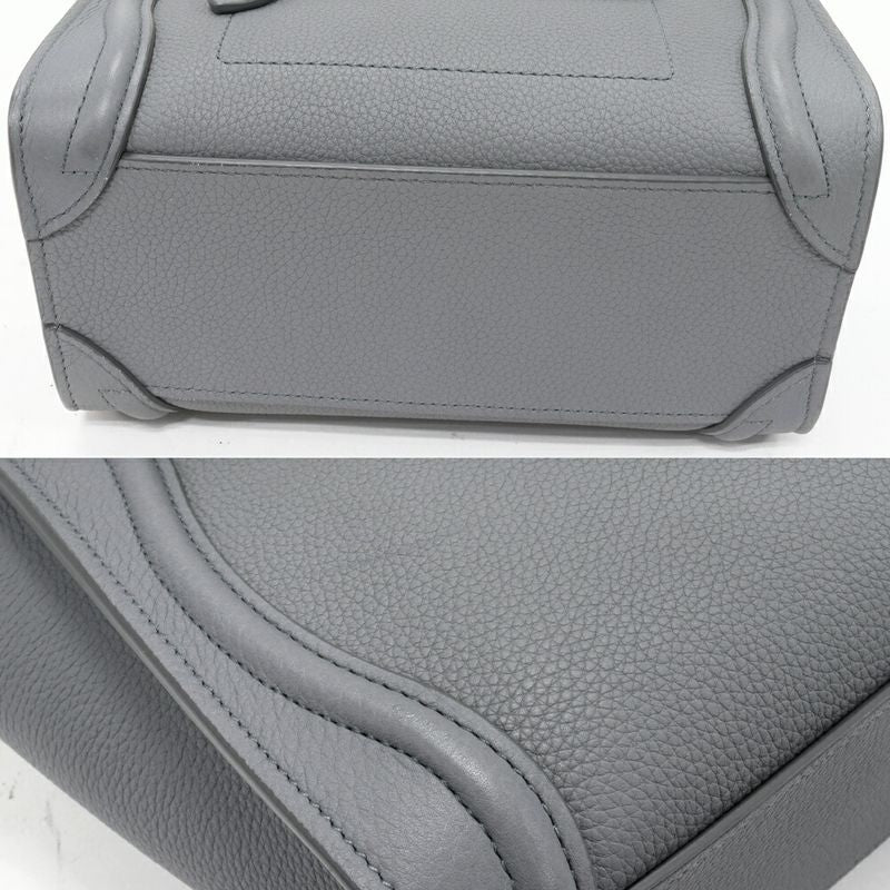 Celine Hand Tote Bag Shoulder Bag Luggage Nano Shopper Baby Drummed Calfskin