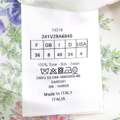 Christian DIOR 23AW 241v29a6845 100% Silk Floral Pattern Logo Button Short