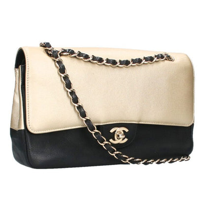 Chanel Classic Bicolor Double Flap Shoulder Bag For Men