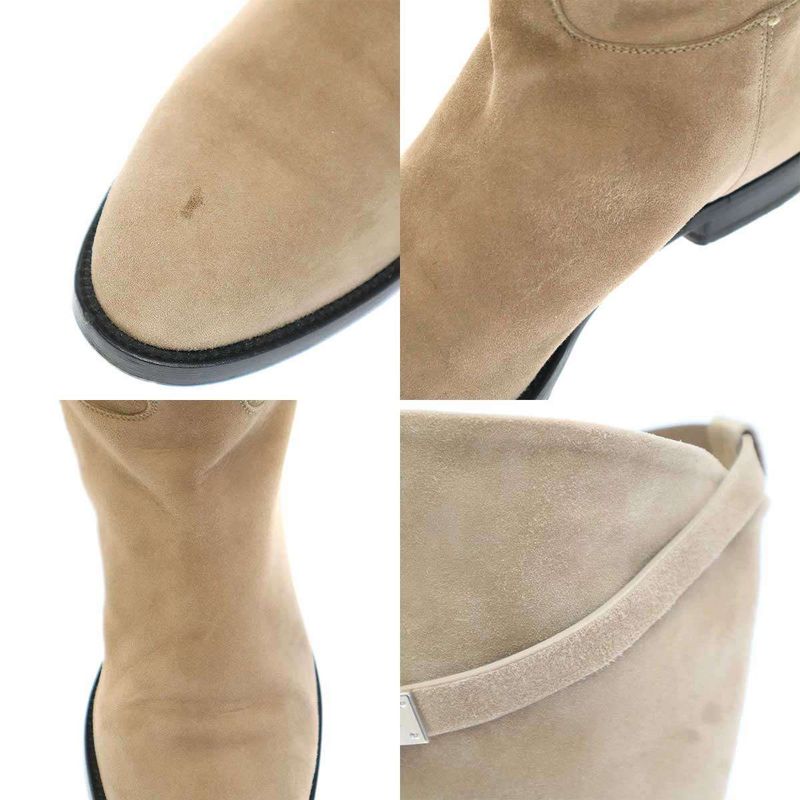 Hermes Jumping Suede Long Boots Af221103z Beige 36
