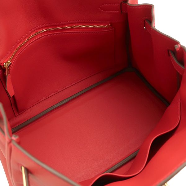 Hermes Handbag Birkin 25 Swift Vermilion Gold Hardware Never Used Red Stamped W