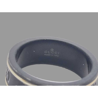 Gucci Ring GG Icon Black Gold Ceramic — view 4