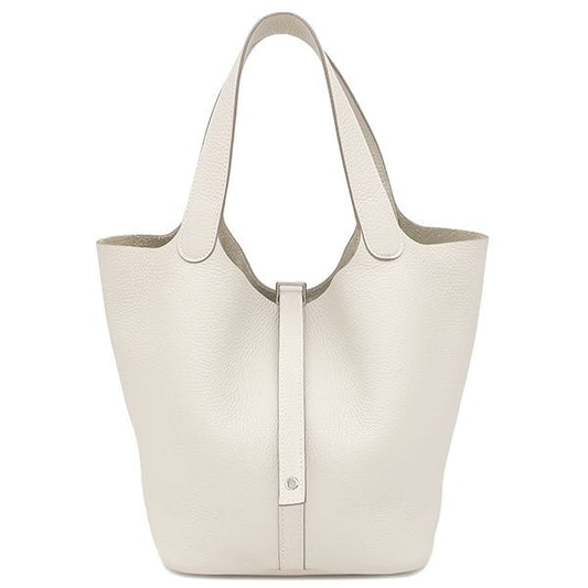 Hermes Handbag Picotin Lock MM Taurillon Clemence Cles Silver Hardware Off