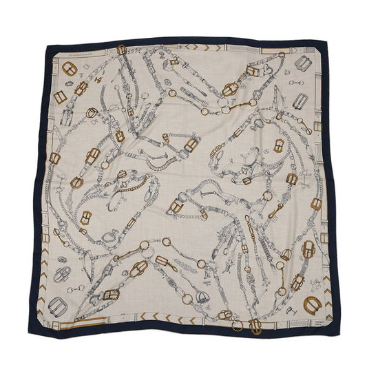 Hermes Shawl Carre 140 Geant les Chevaux Dechaines Silk Cashmere Scarf