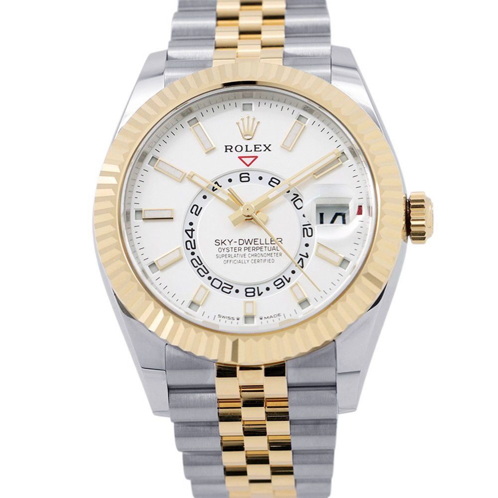 Rolex Sky Dweller SS 18k White Gold Random Syrian Lou Let Watch Dial
