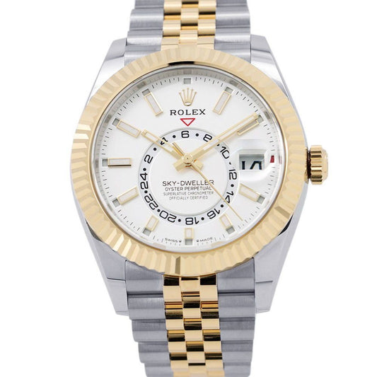 Rolex Sky Dweller SS 18k White Gold Random Syrian Lou Let Watch Dial