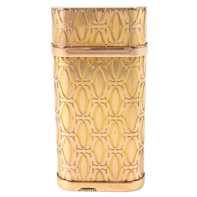 Cartier Godron Happy Birthday 2C Motif Roller Type Gas Lighter