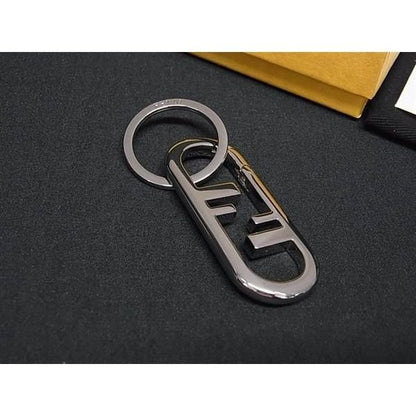Fendi O-lock Key Holder Key Sling Bag Charm Silver