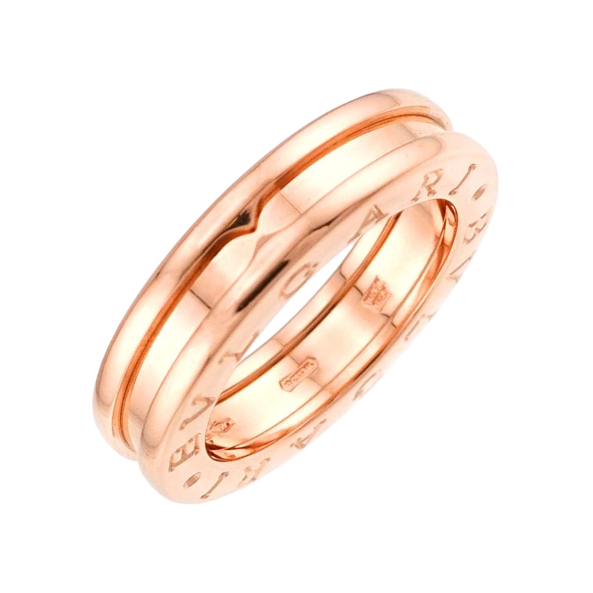 Bvlgari Band 48 Ring 18k PG Pink Gold