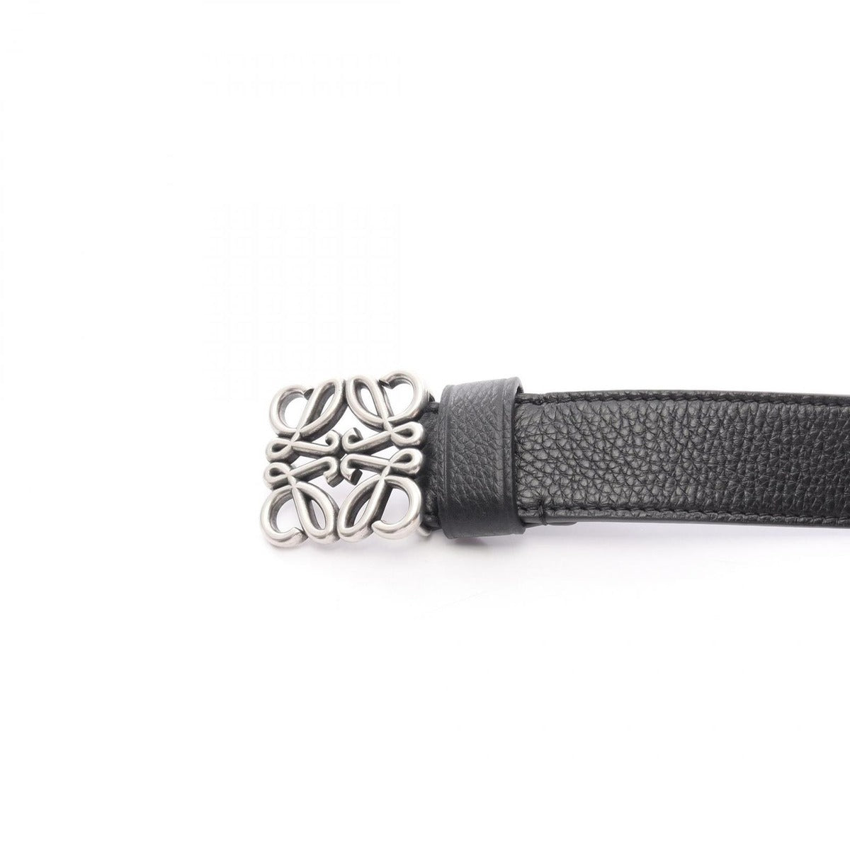 Loewe Belt Chunky Anagram Black Leather — view 2
