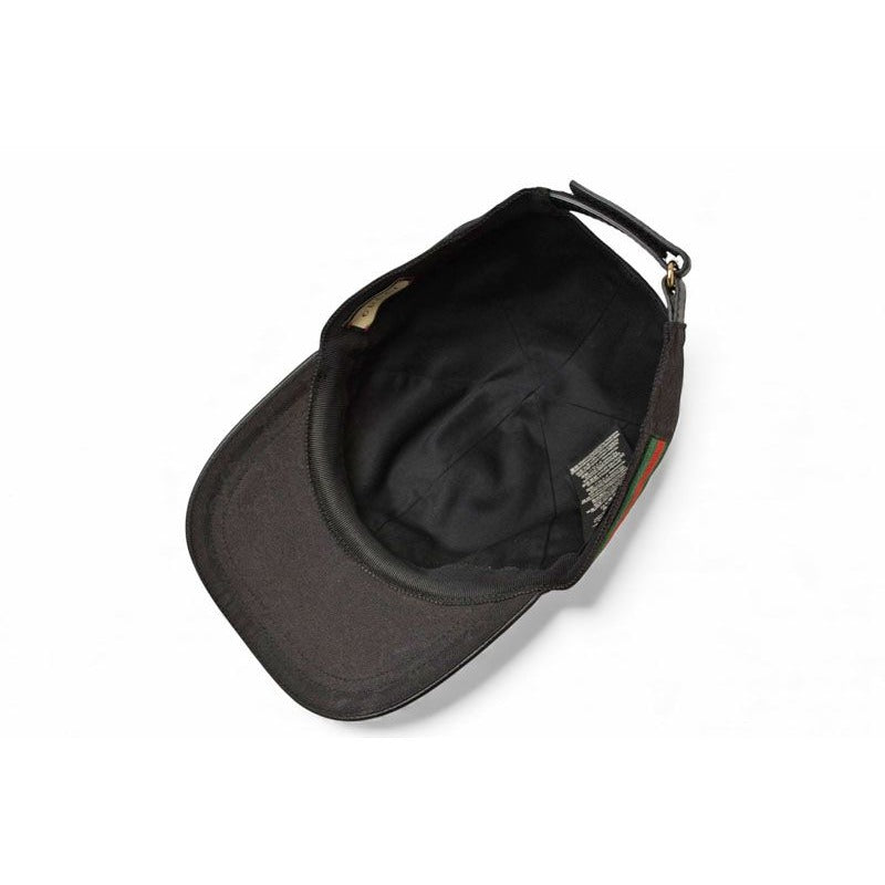 Gucci Baseball Cap Hat GG Black Red Green Kqwbg 1060 Size M 59 cm — view 7