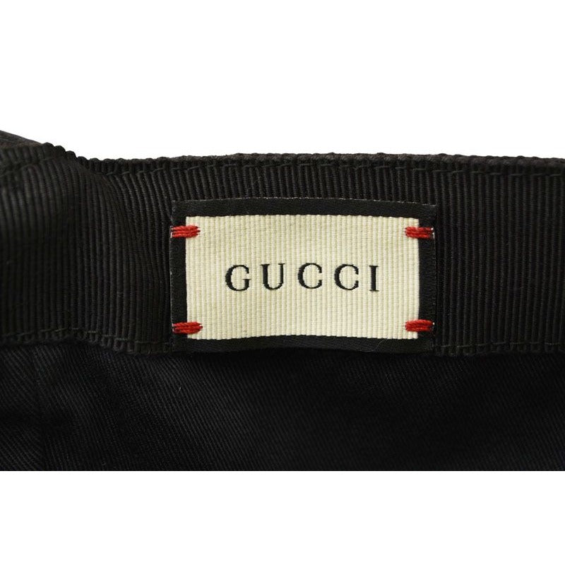 Gucci Baseball Cap Hat GG Black Red Green Kqwbg 1060 Size M 59 cm — view 8