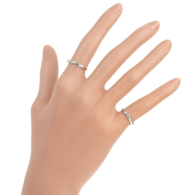 Cartier Wedding Ring Pair Set Of 2 1P Diamond B4057748 Pt950platinum Unisex G