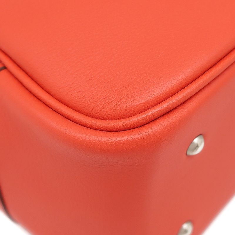 Hermes Handbag Mini Prum Vorsift Capucines Silver Hardware Svhardware Q