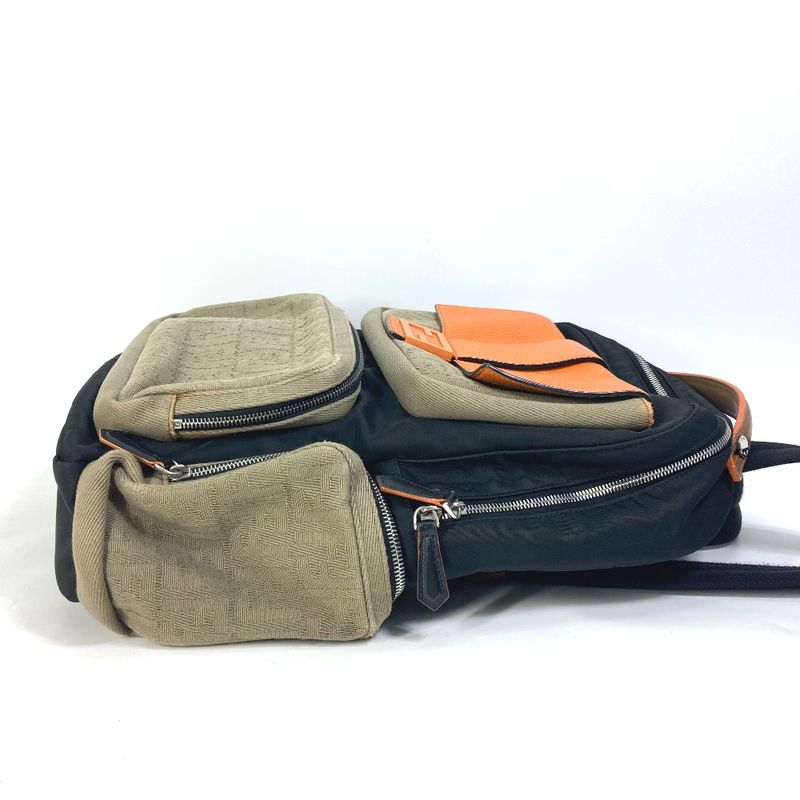 Fendi Backpack Sac Zucca Multi 7vz048 Nylon/canvas Black