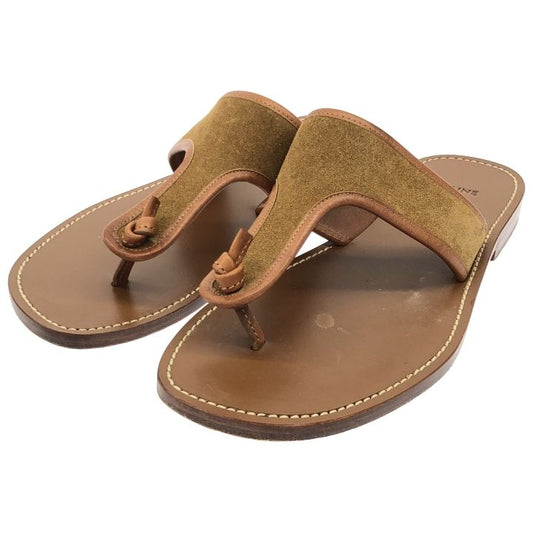 Celine Leather Sandals Men's Camel 40