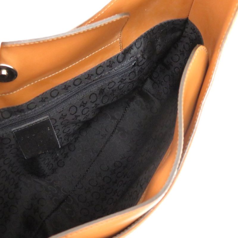 Celine Shape Push Leather Camel Shoulder Bag Brown 0441 Celine Women