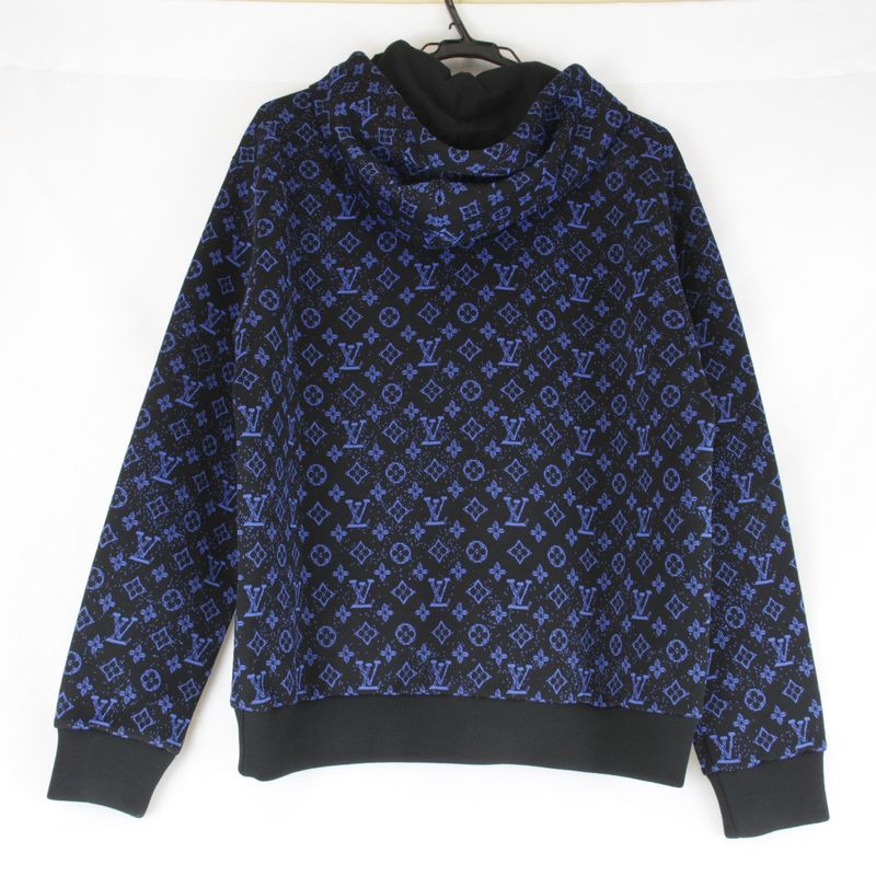 Louis Vuitton Zip-through Hoodie Blouson Polyester/nylon/cotton Men's Blue
