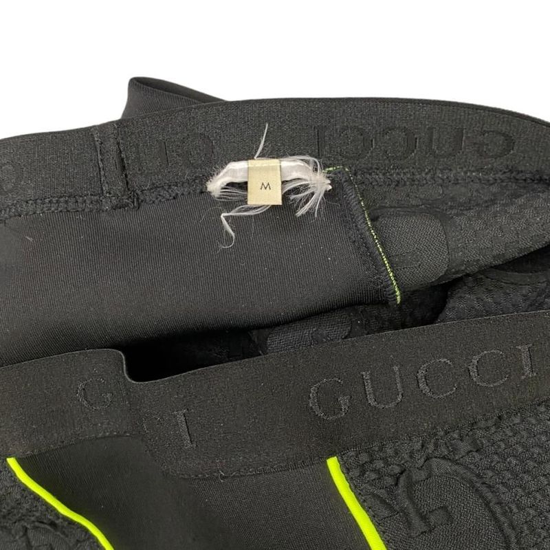 Gucci GG Stretch Jersey S Size Pants M Size 724491 Neon Blen Black Green Top