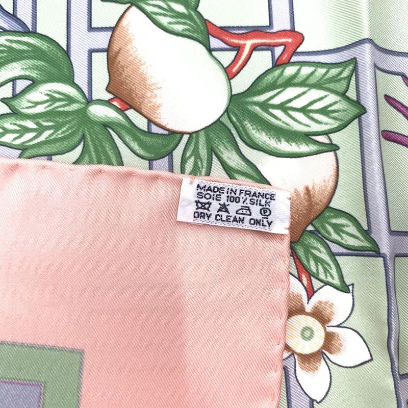 Hermes Scarf Carre 90 2002 Turandot Natsunohidaka Orange Blue Turandot Pink