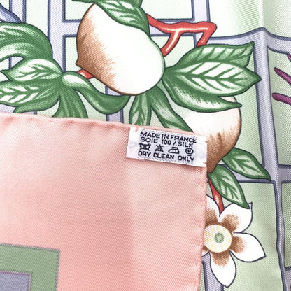 Hermes Scarf Carre 90 2002 Turandot Natsunohidaka Orange Blue Turandot Pink