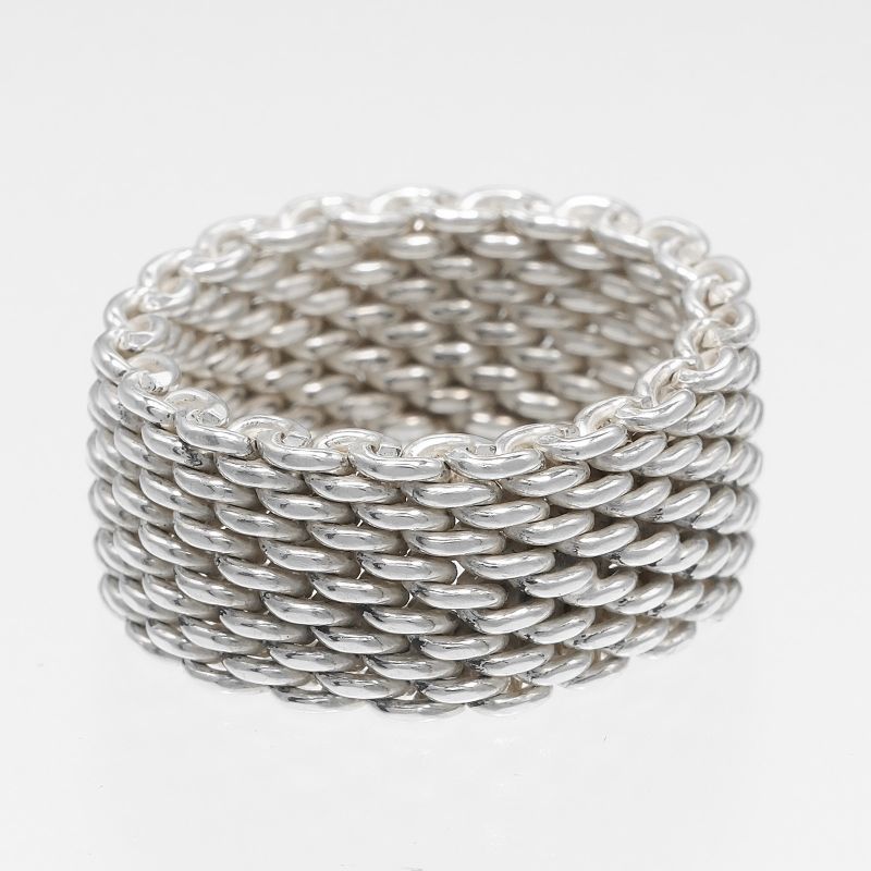 Tiffany & Co Somerset Silver 925 Size 13 Ladies 8.6g Ring