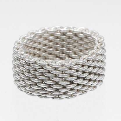 Tiffany & Co Somerset Silver 925 Size 13 Ladies 8.6g Ring