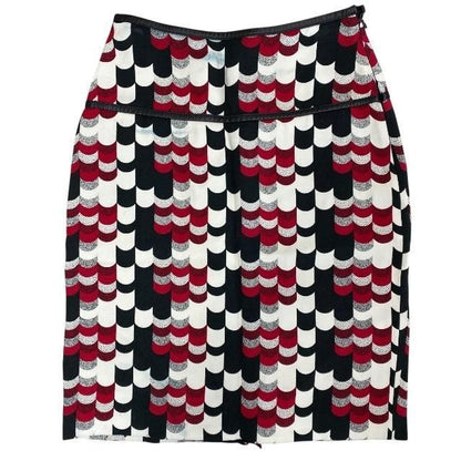 Prada Skirt Bottoms Knee-length Total Pattern Rayon Multicolor