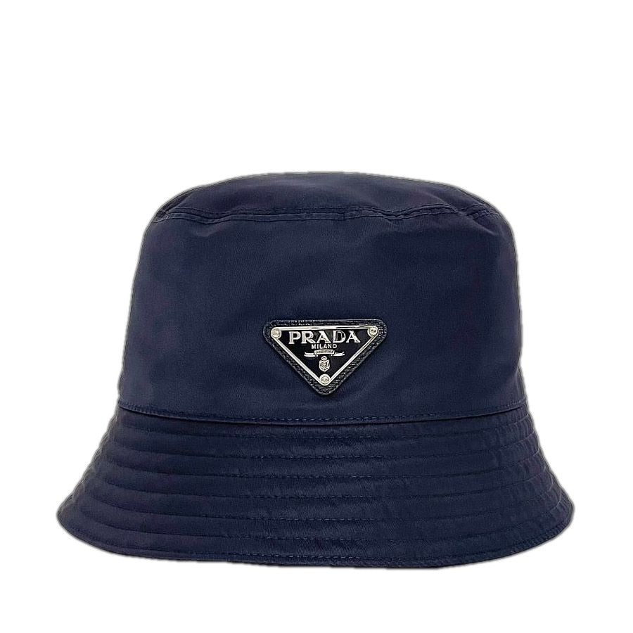 Prada Hat Bucket Hat Navy Tessuto