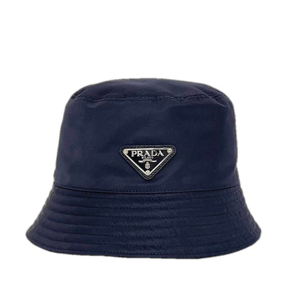 Prada Hat Bucket Hat Navy Tessuto