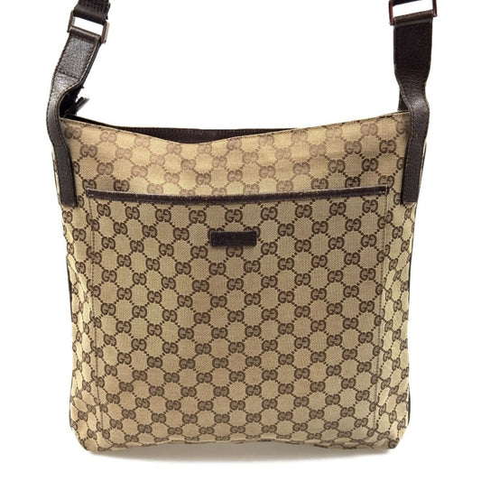 Gucci GG Canvas Shoulder Bag Beige