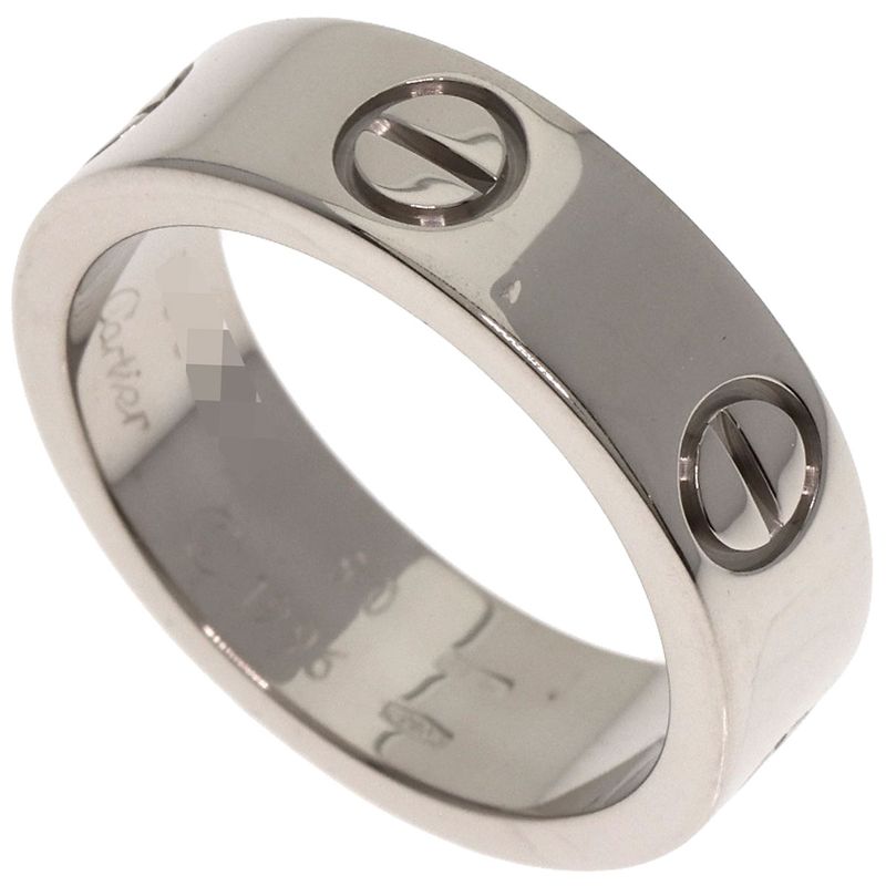 Cartier Love Ring #50 Ring - 18K White Gold Ladies