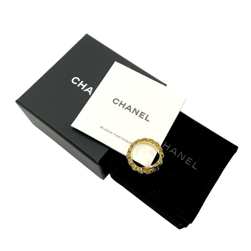 Chanel Ring Coco Mark Rhinestone
