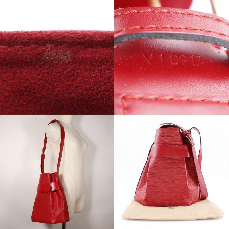 Louis Vuitton Sac Depaul M80207 Epi Leather Castilian Red Vi0917 Women's
